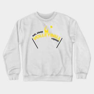 Eat Sleep Volleyball Repeat Crewneck Sweatshirt